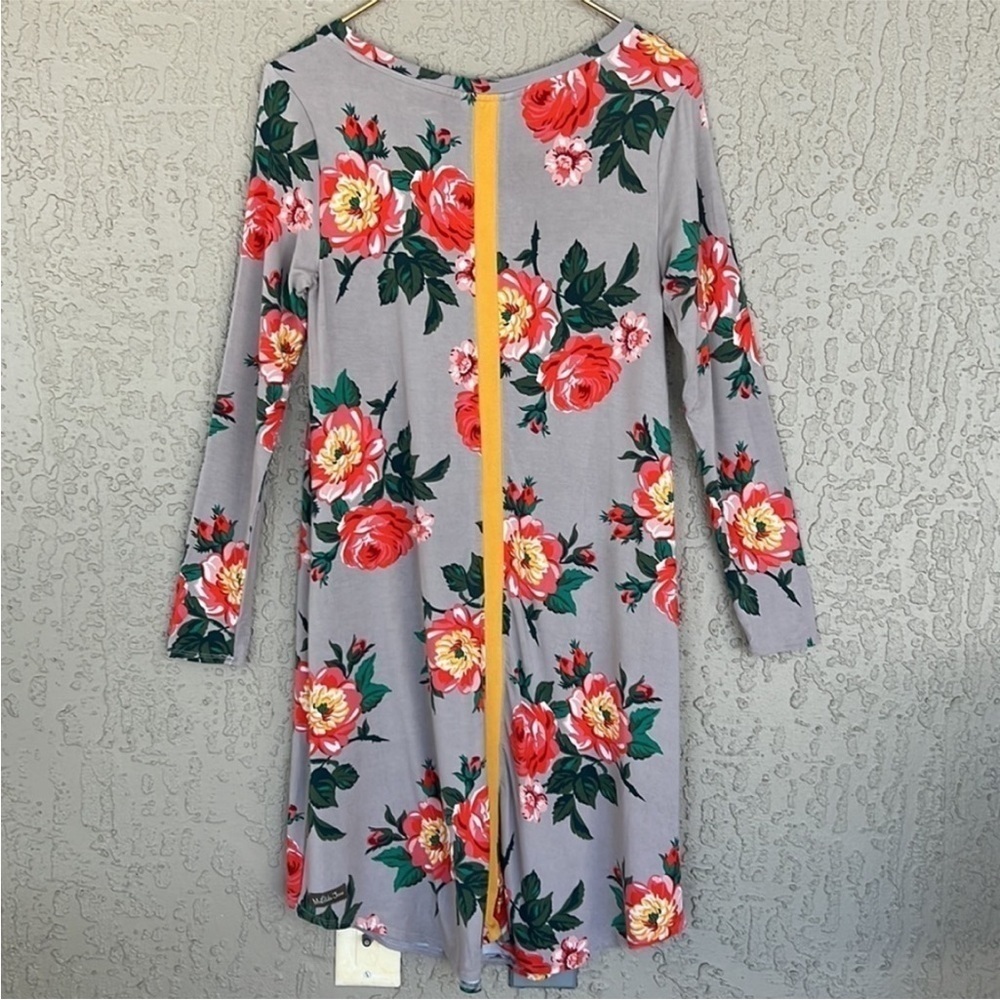 Matilda Jane Say I'm‎ A Dreamer Floral Print Long Sleeve Swing Dress - Picture 4 of 9